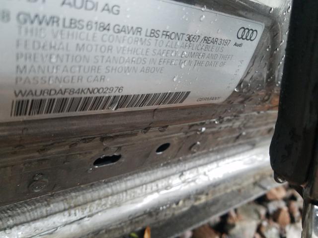 Photo 9 VIN: WAU8DAF84KN002976 - AUDI A8 L 