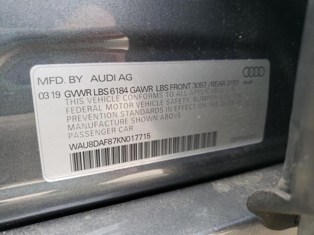 Photo 9 VIN: WAU8DAF87KN017715 - AUDI A8 L 