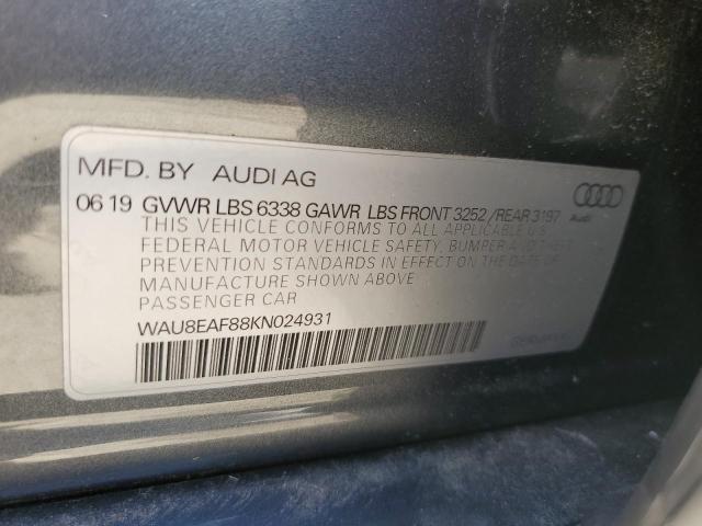 Photo 11 VIN: WAU8EAF88KN024931 - AUDI A8 