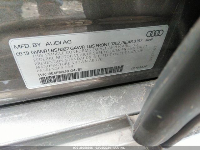 Photo 8 VIN: WAU8EAF88LN004759 - AUDI A8 L 