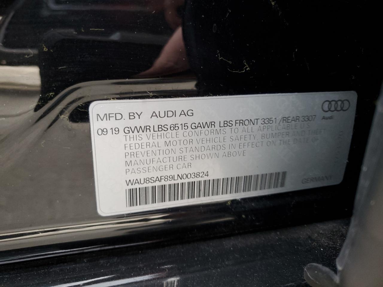 Photo 11 VIN: WAU8SAF89LN003824 - AUDI S8 