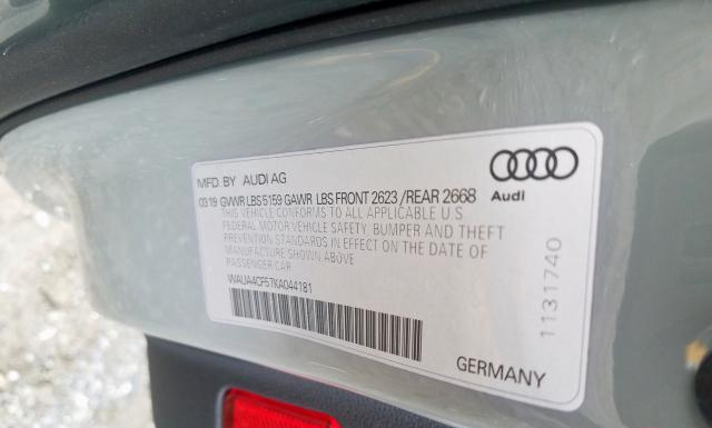 Photo 9 VIN: WAUA4CF57KA044181 - AUDI S5 