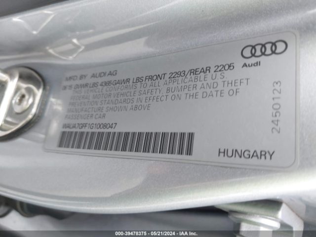 Photo 8 VIN: WAUA7GFF1G1008047 - AUDI A3 