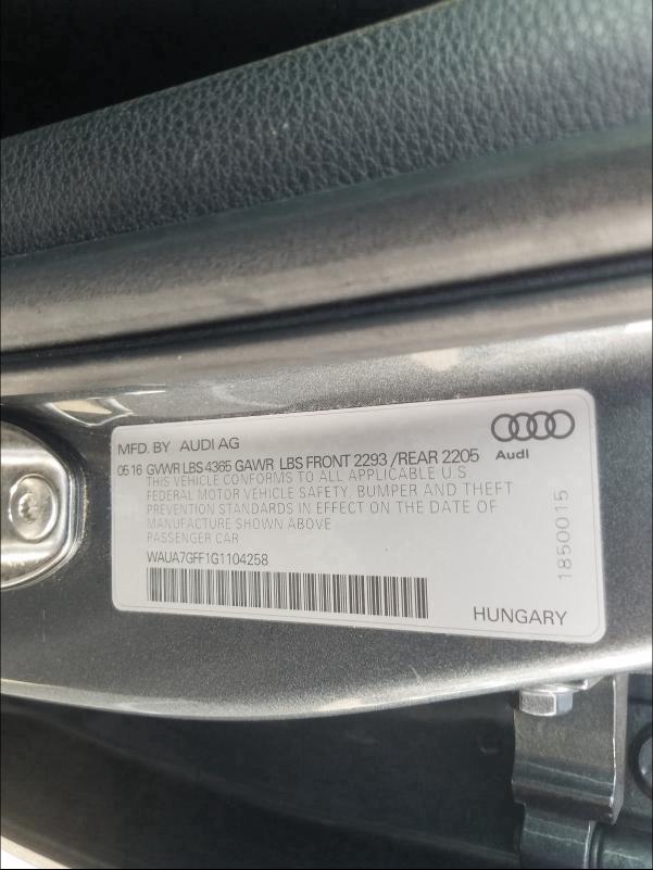 Photo 9 VIN: WAUA7GFF1G1104258 - AUDI A3 PREMIUM 