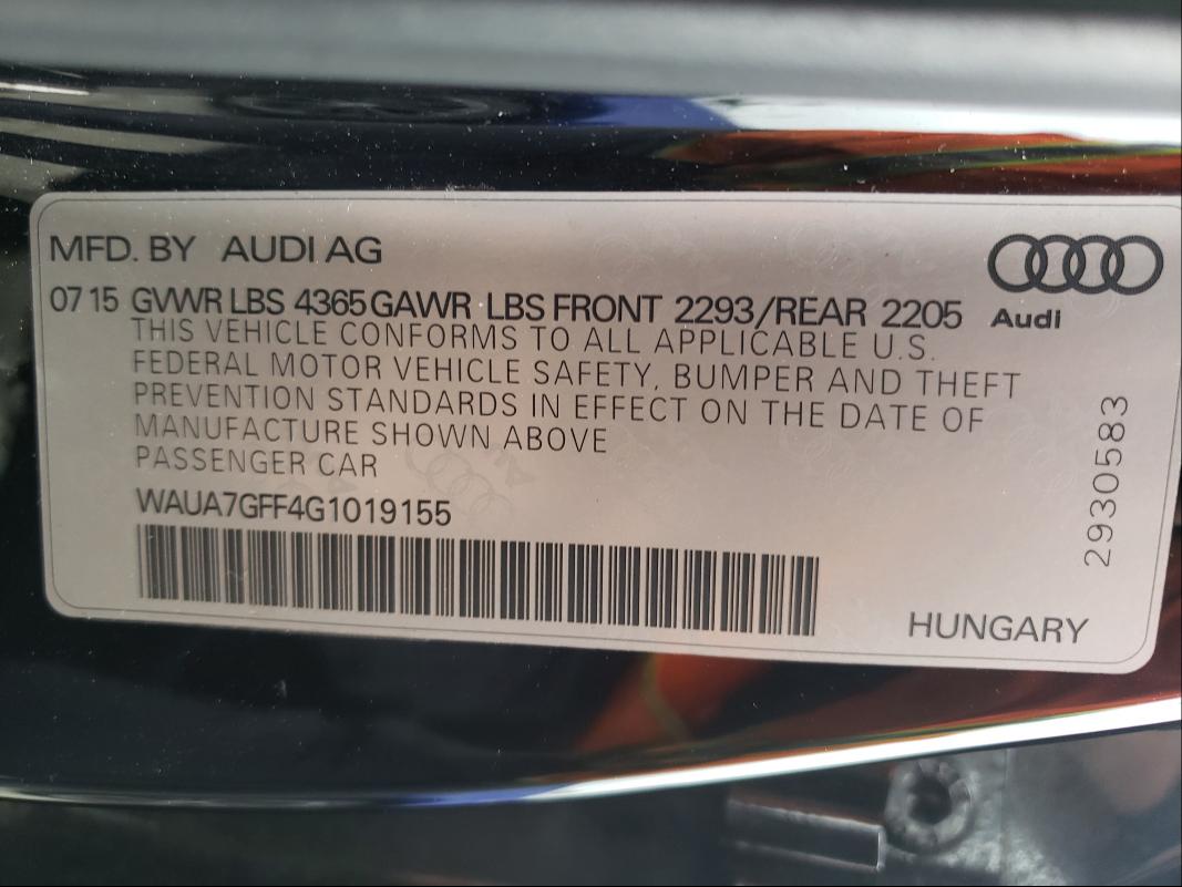 Photo 9 VIN: WAUA7GFF4G1019155 - AUDI A3 PREMIUM 