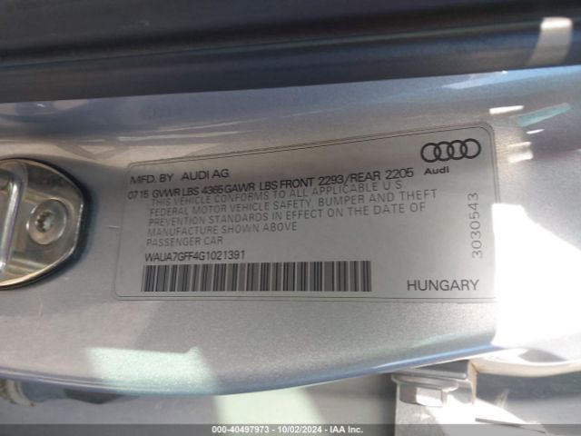 Photo 8 VIN: WAUA7GFF4G1021391 - AUDI A3 