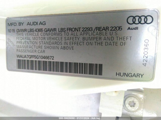 Photo 8 VIN: WAUA7GFF5G1046672 - AUDI A3 