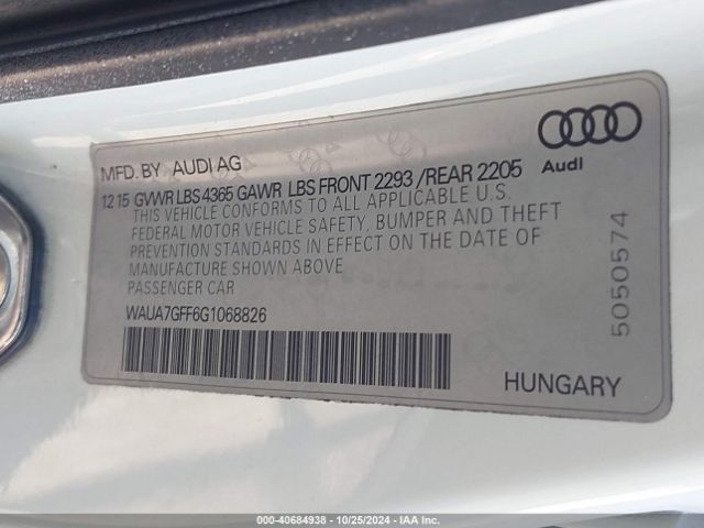 Photo 8 VIN: WAUA7GFF6G1068826 - AUDI A3 