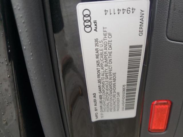 Photo 11 VIN: WAUABAF40NN006676 - AUDI A4 