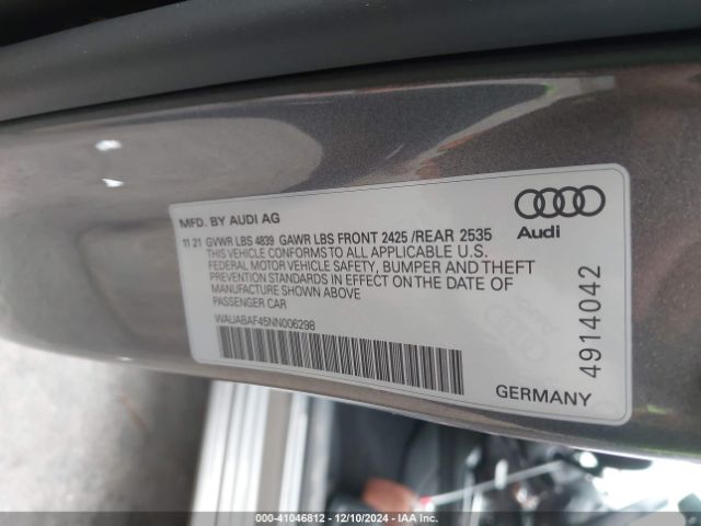 Photo 8 VIN: WAUABAF45NN006298 - AUDI A4 