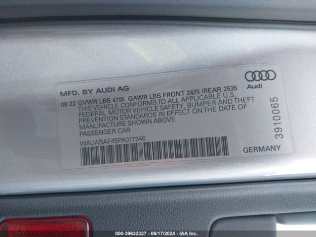 Photo 8 VIN: WAUABAF45PA017246 - AUDI A4 