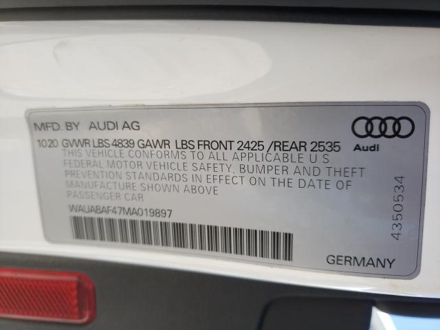 Photo 9 VIN: WAUABAF47MA019897 - AUDI A4 