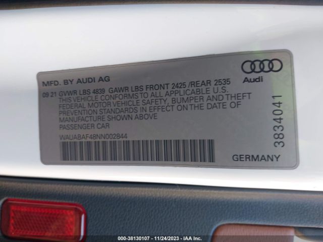 Photo 8 VIN: WAUABAF48NN002844 - AUDI A4 