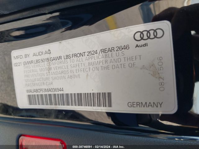 Photo 8 VIN: WAUABCF53MA036944 - AUDI A5 