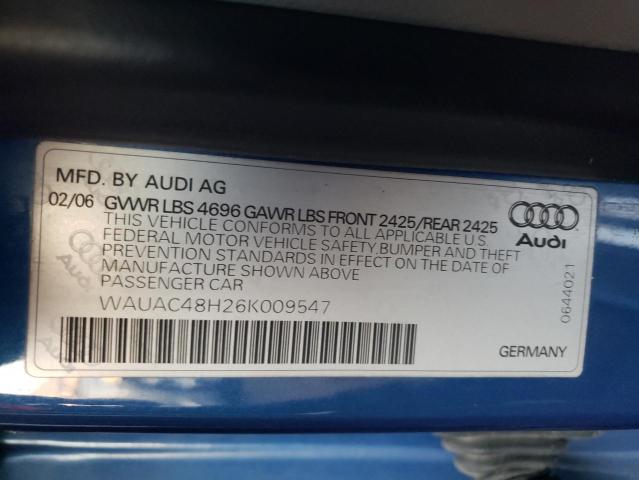 Photo 11 VIN: WAUAC48H26K009547 - AUDI A4 1.8 CAB 