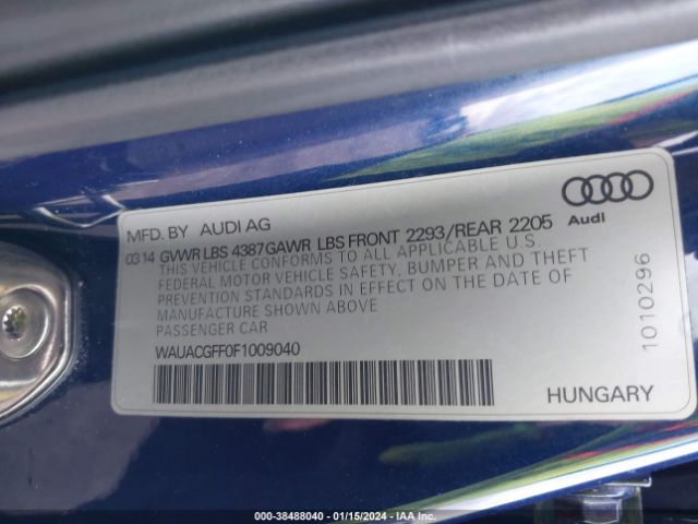 Photo 8 VIN: WAUACGFF0F1009040 - AUDI A3 