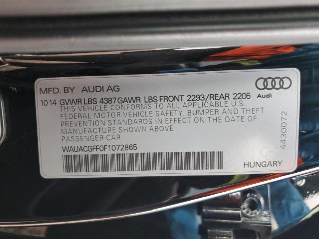 Photo 11 VIN: WAUACGFF0F1072865 - AUDI A3 