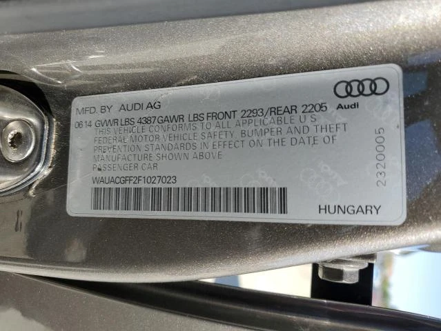 Photo 11 VIN: WAUACGFF2F1027023 - AUDI A3 PREMIUM 