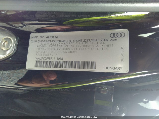 Photo 8 VIN: WAUACGFF5F1113068 - AUDI A3 