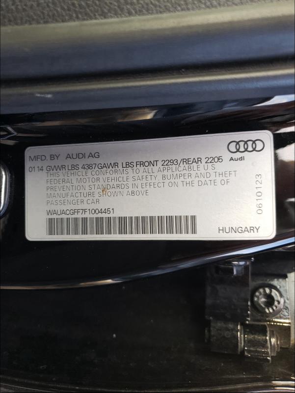 Photo 9 VIN: WAUACGFF7F1004451 - AUDI A3 