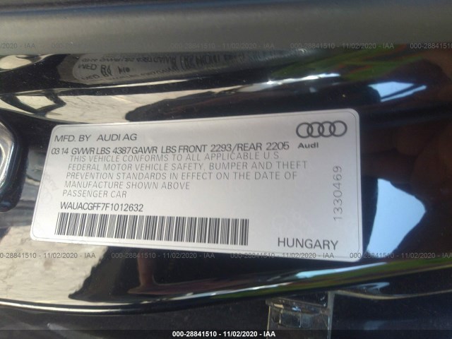 Photo 8 VIN: WAUACGFF7F1012632 - AUDI A3 