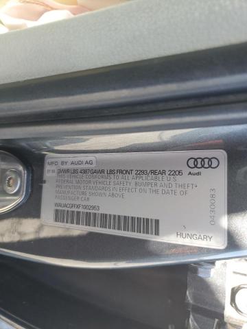 Photo 11 VIN: WAUACGFFXF1002953 - AUDI A3 PREMIUM 