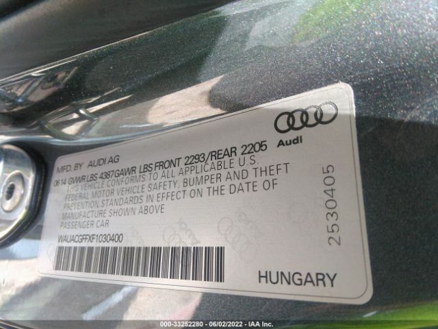 Photo 8 VIN: WAUACGFFXF1030400 - AUDI A3 