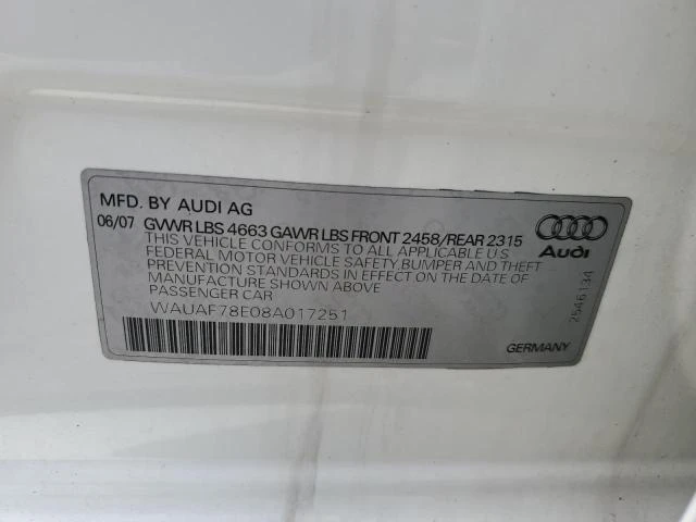 Photo 11 VIN: WAUAF78E08A017251 - AUDI A4 2.0T 