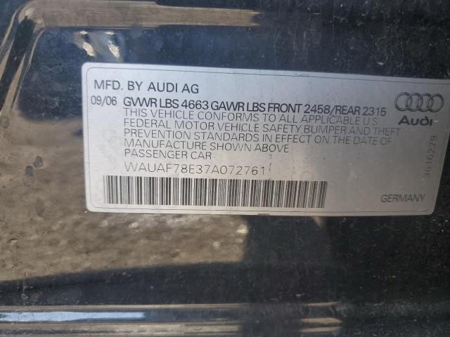 Photo 12 VIN: WAUAF78E37A072761 - AUDI A4 