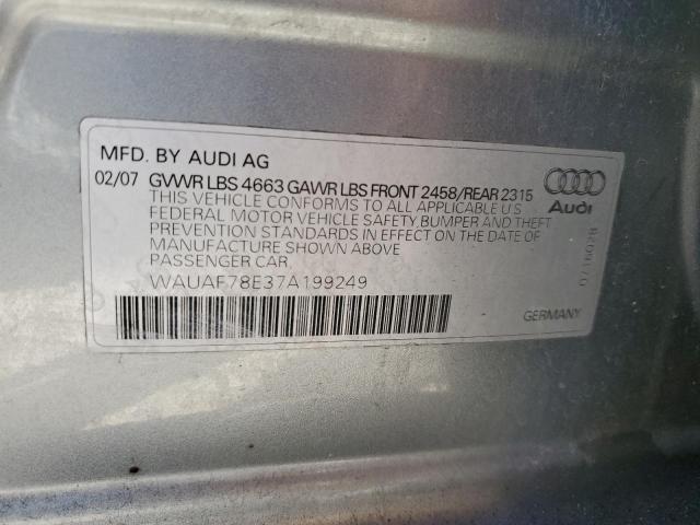 Photo 11 VIN: WAUAF78E37A199249 - AUDI A4 2 