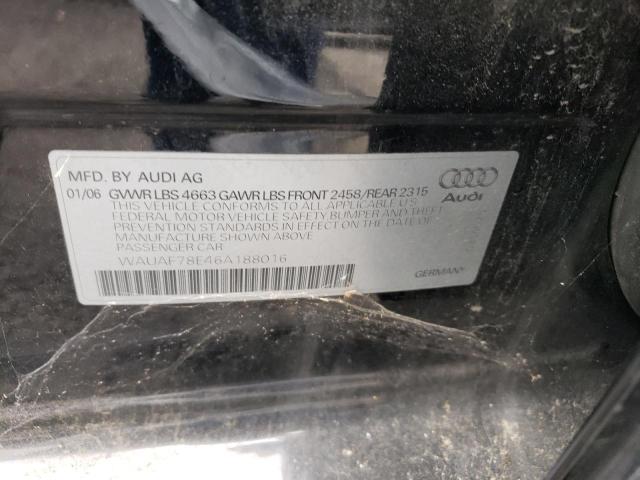 Photo 11 VIN: WAUAF78E46A188016 - AUDI A4 