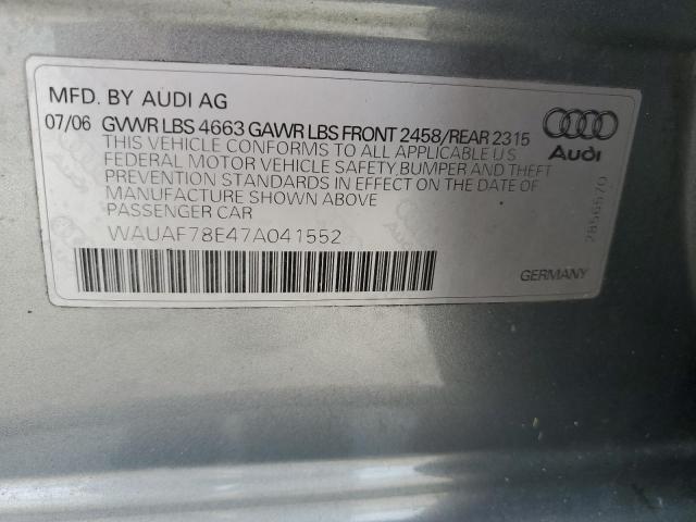 Photo 11 VIN: WAUAF78E47A041552 - AUDI A4 2 