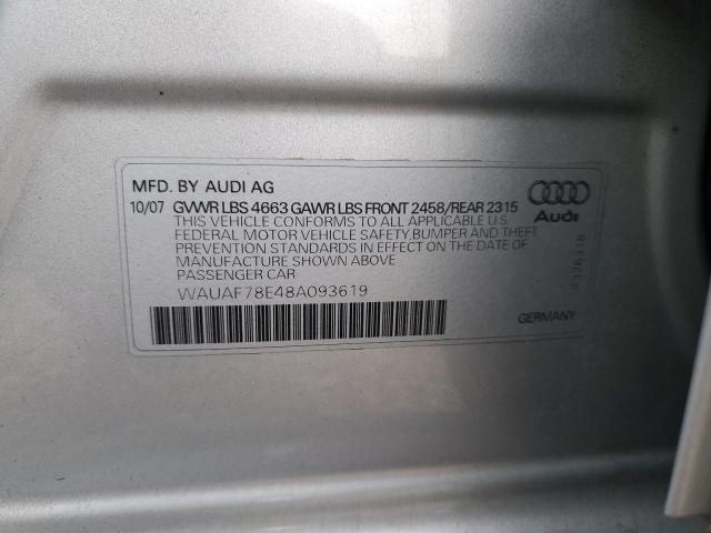 Photo 12 VIN: WAUAF78E48A093619 - AUDI A4 2.0T 