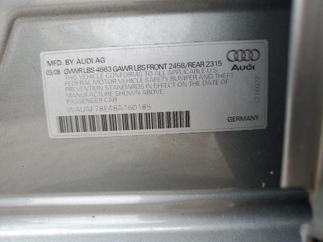 Photo 12 VIN: WAUAF78E48A160185 - AUDI A4 2.0T 