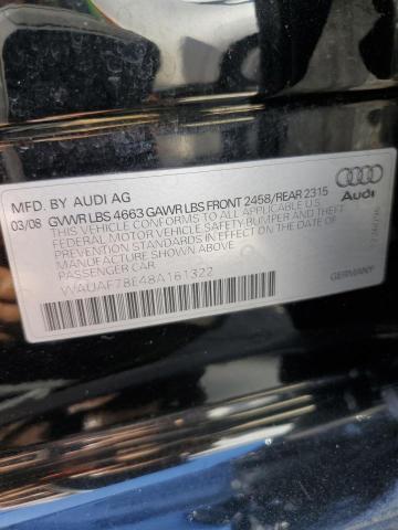 Photo 11 VIN: WAUAF78E48A161322 - AUDI A4 2.0T 