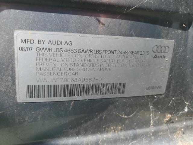 Photo 11 VIN: WAUAF78E68A058290 - AUDI A4 