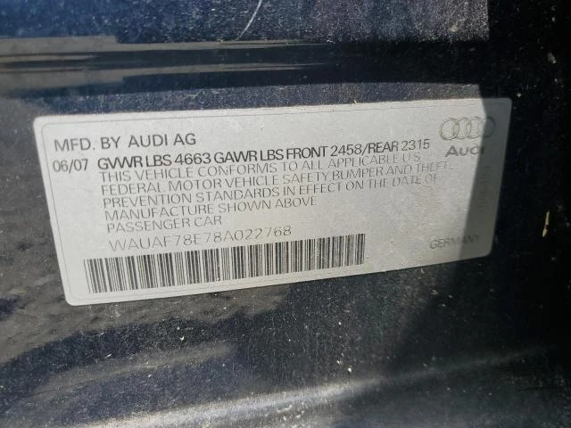 Photo 12 VIN: WAUAF78E78A022768 - AUDI A4 2.0T 