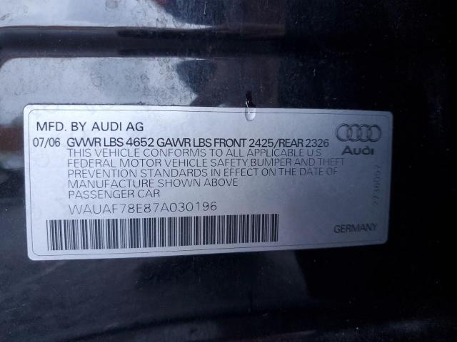 Photo 11 VIN: WAUAF78E87A030196 - AUDI A4 2 