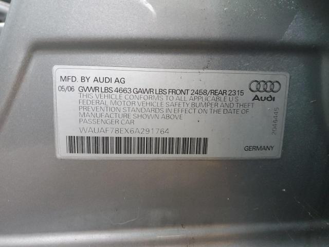 Photo 11 VIN: WAUAF78EX6A291764 - AUDI A4 