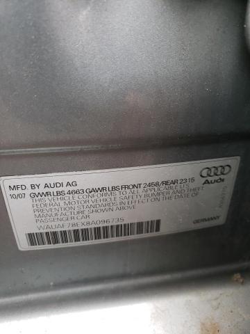 Photo 9 VIN: WAUAF78EX8A096735 - AUDI A4 2.0T 