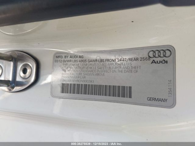 Photo 8 VIN: WAUAFAFH9DN000283 - AUDI A5 