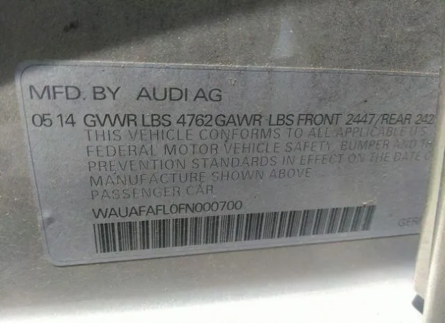 Photo 8 VIN: WAUAFAFL0FN000700 - AUDI A4 