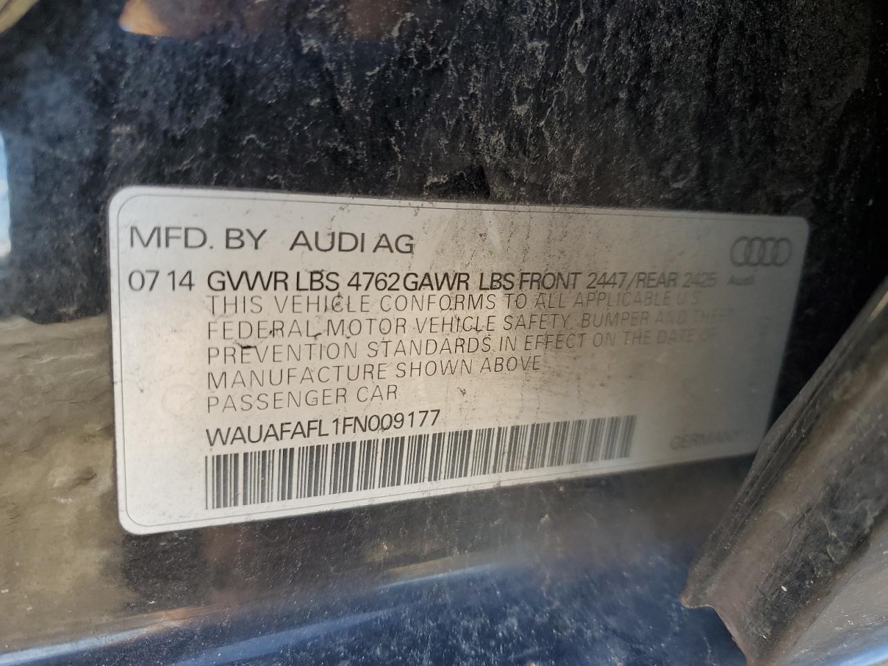 Photo 11 VIN: WAUAFAFL1FN009177 - AUDI A4 