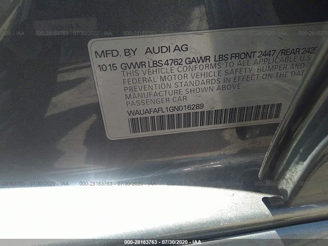 Photo 8 VIN: WAUAFAFL1GN016289 - AUDI A4 