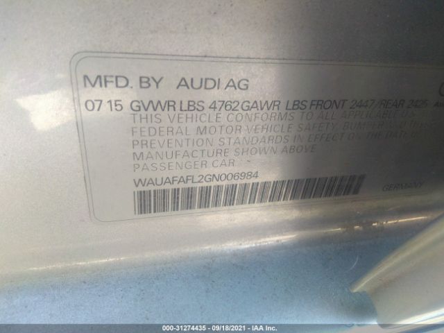 Photo 8 VIN: WAUAFAFL2GN006984 - AUDI A4 