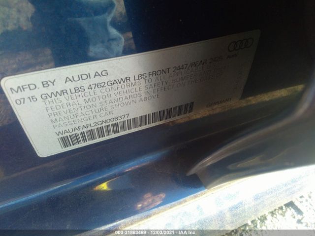 Photo 8 VIN: WAUAFAFL2GN008377 - AUDI A4 