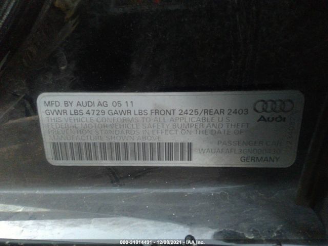 Photo 8 VIN: WAUAFAFL3CN000430 - AUDI A4 