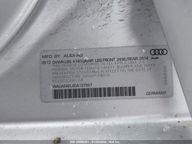 Photo 8 VIN: WAUAFAFL4DA137997 - AUDI A4 