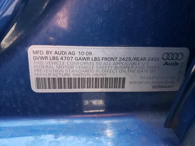 Photo 9 VIN: WAUAFAFL5AN029599 - AUDI A4 PREMIUM 