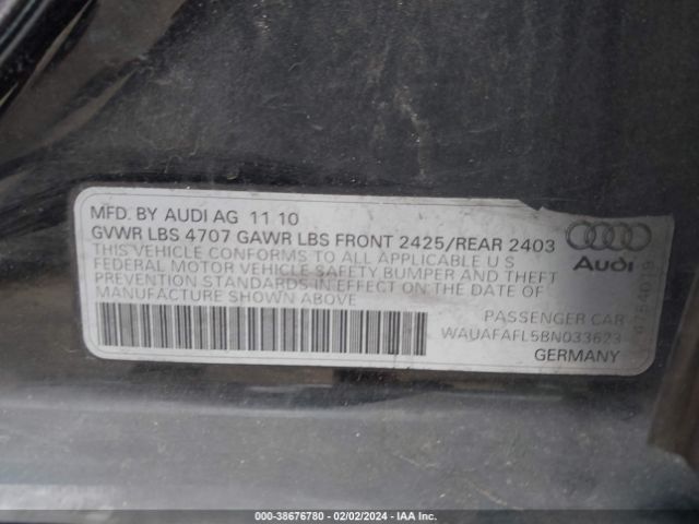 Photo 8 VIN: WAUAFAFL5BN033623 - AUDI A4 